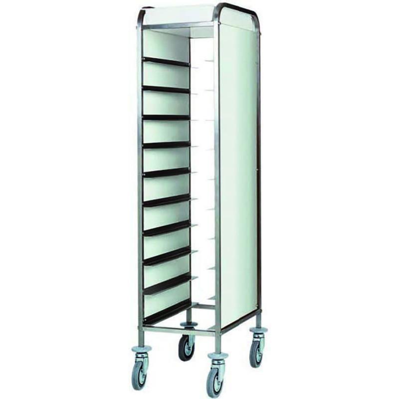 Kitchen stainless steel tray trolley