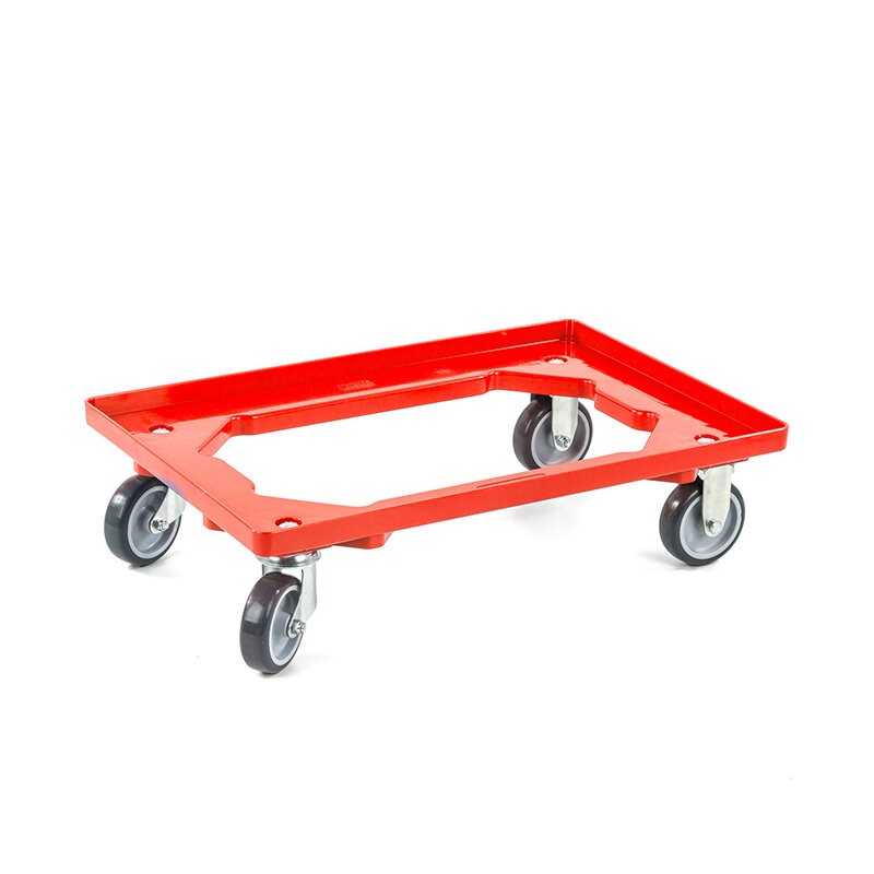 Lahki transportni voziček za eu zaboje, rdeča
