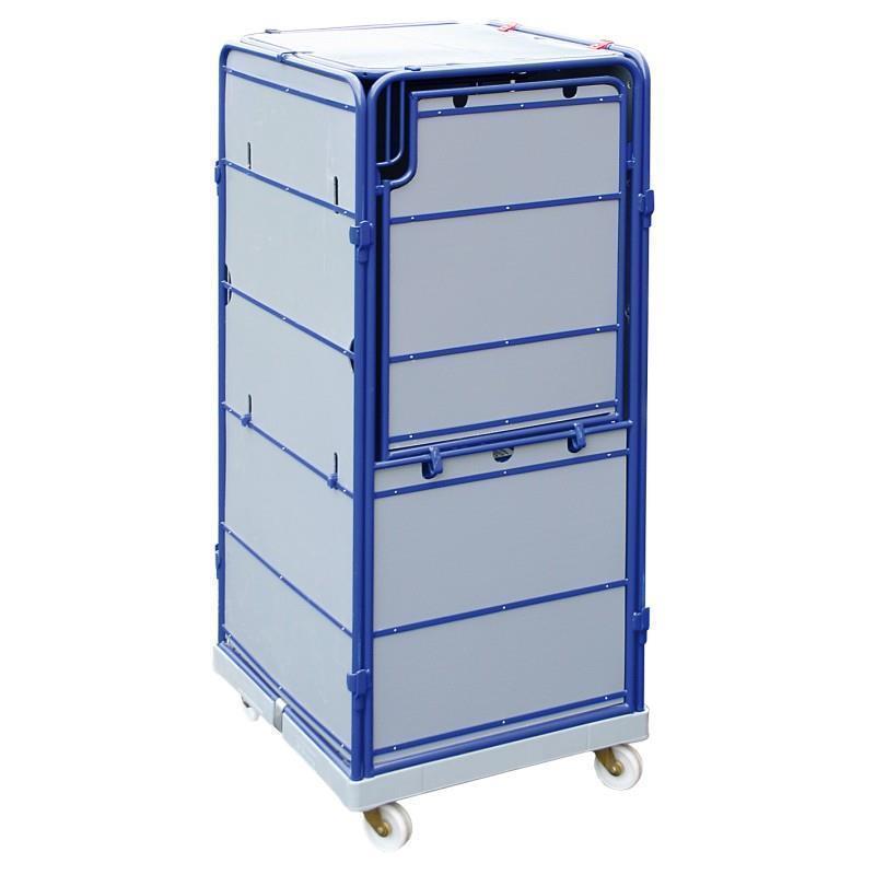 Closed wheeled container