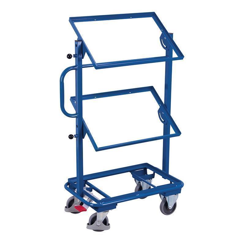 Tilting euro box trolley, longitudinal