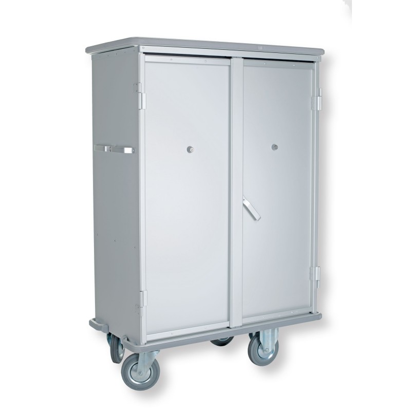 Cabinet trolley for transporting plastic crates - with bumper