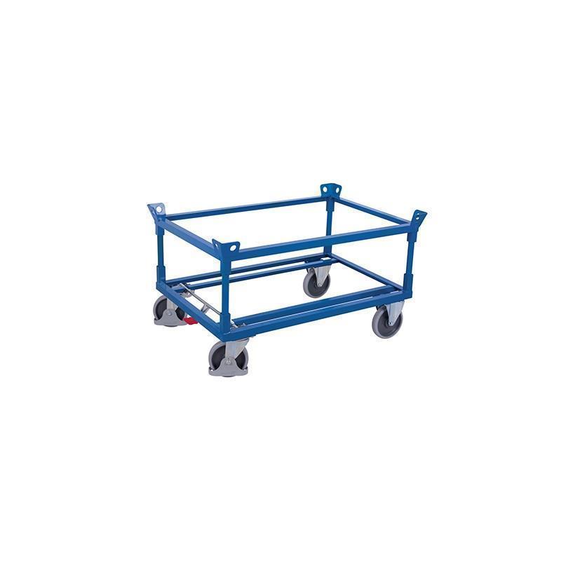 Pallet base with wheels and superstructure, TPR rubber