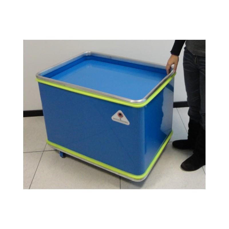 Plastična kutijasta kolica za praonice rublja, hotele ili industriju (podizni pod)
