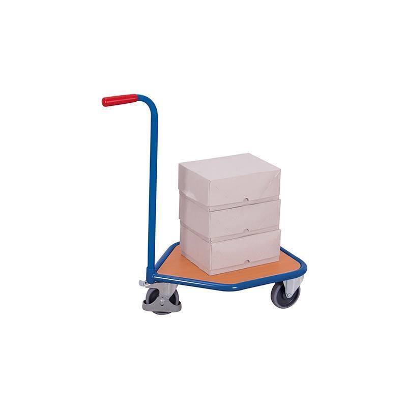 Platform trolley with handle and triangular base