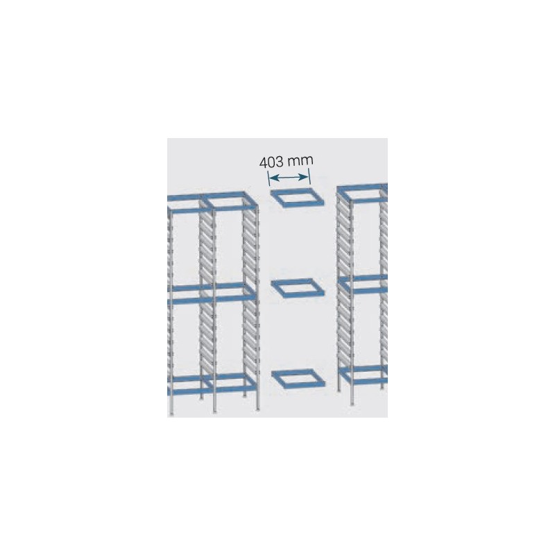 Drawer trolley for transporting ISO-norm crates