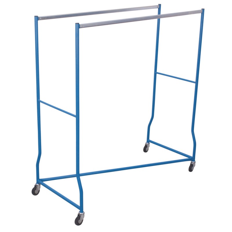 Mobile clothes rack: double hanger