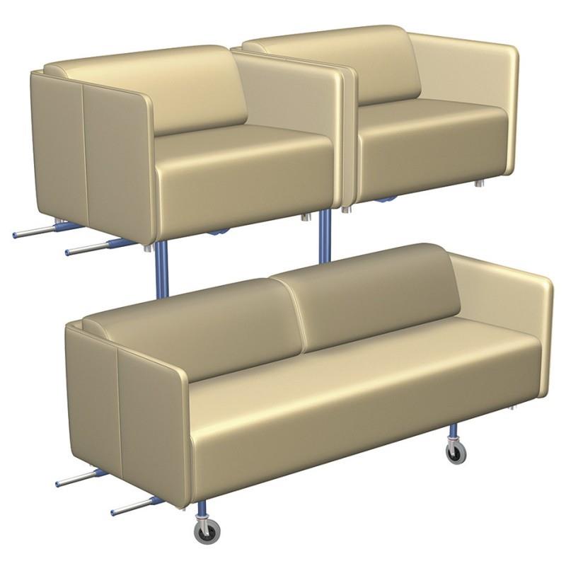 Shelf trolley for furniture movement