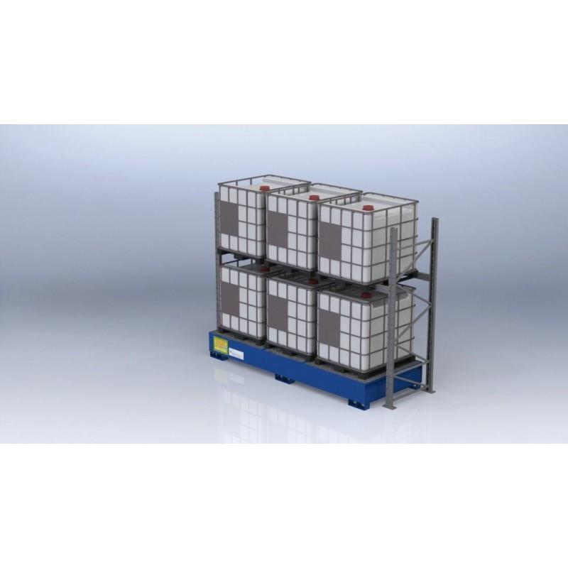 Shelf rack for IBC containers