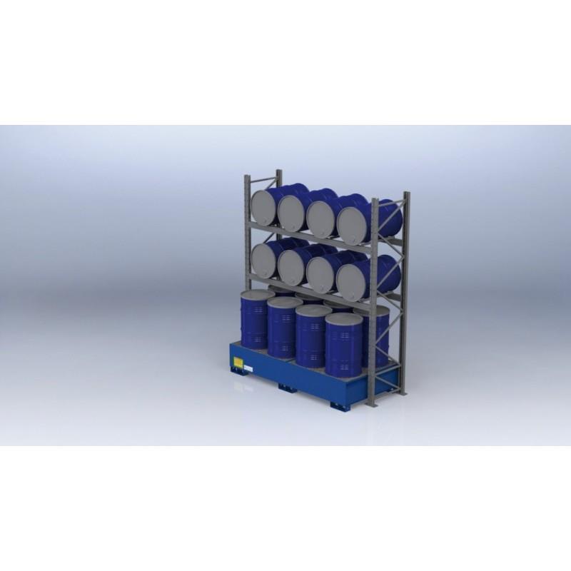 Shelf rack for barrels (200 l) - 16X barrel