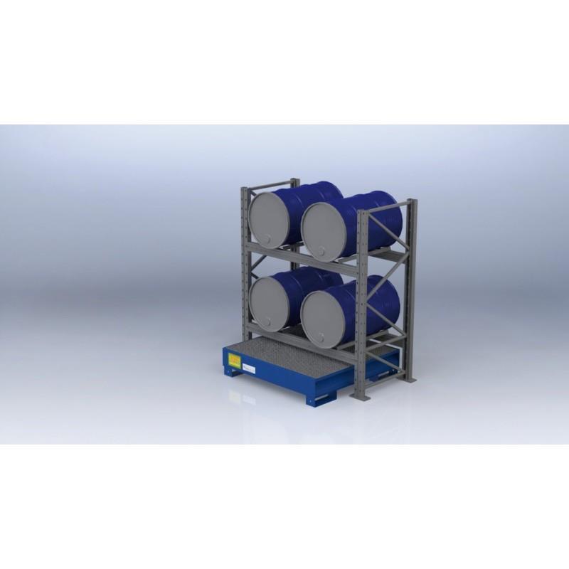 Shelf rack for barrels (200 l) - 4X barrel