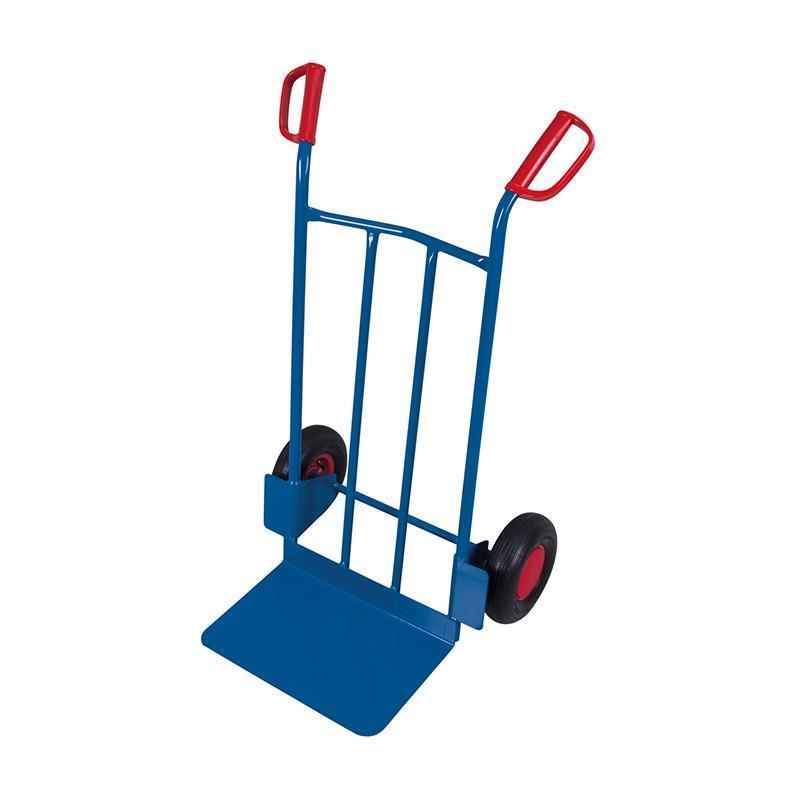 Hand trolley with extensive loading shovel