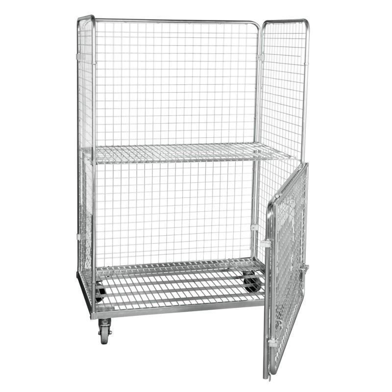 Wire Mesh Cart with Mesh Fence