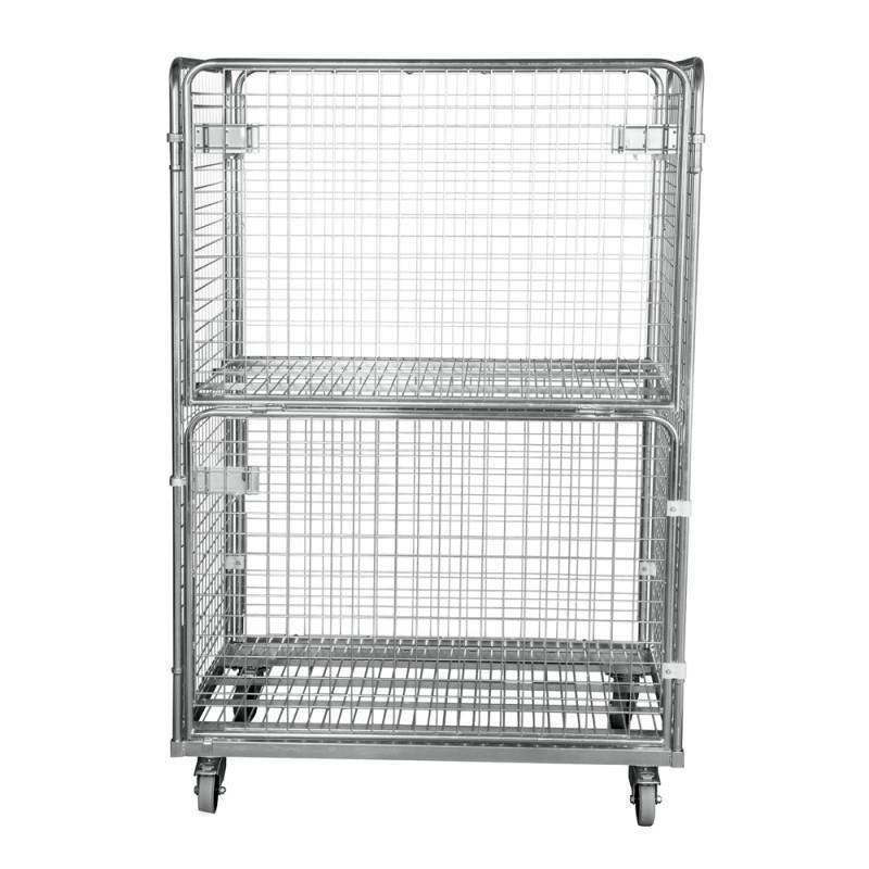 Wire Mesh Cart with Mesh Fence