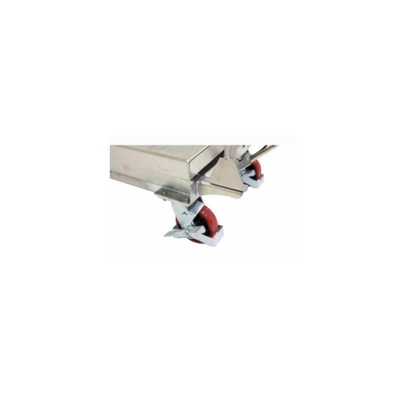 Scissor HACCP lifting trolley made of stainless steel