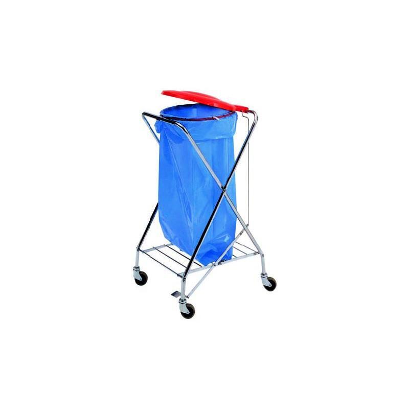 Waste bin stand on wheels