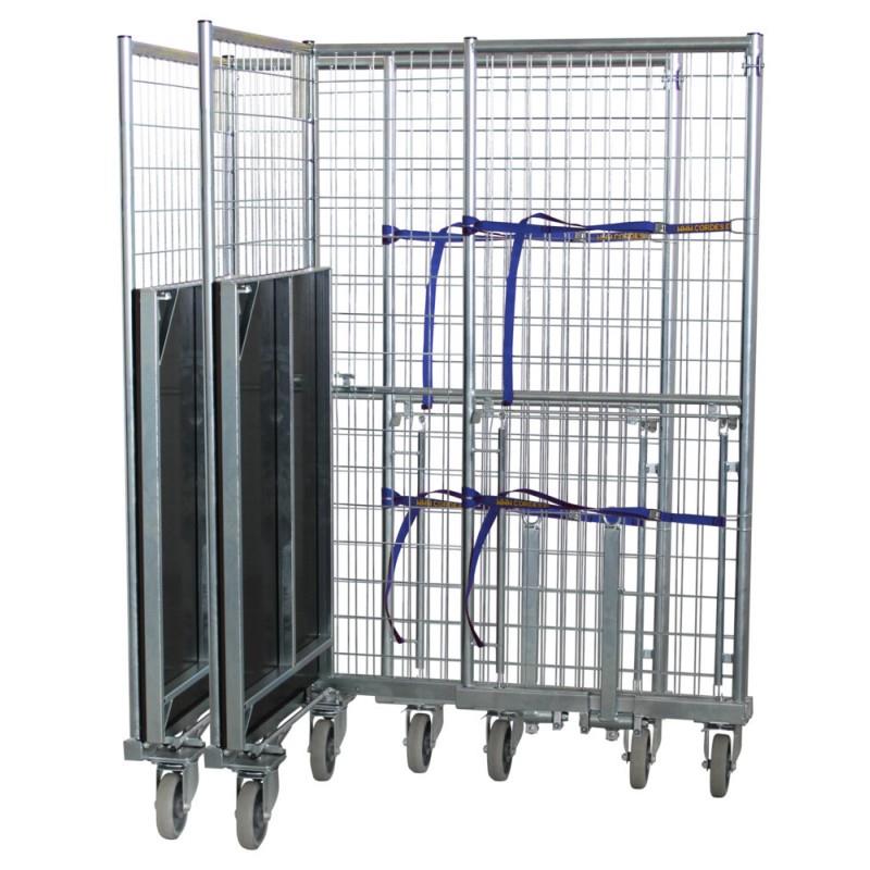 Super mesh trolley for package bins