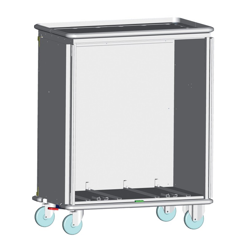 Taxi box trolley for 2 tray/box carriers
