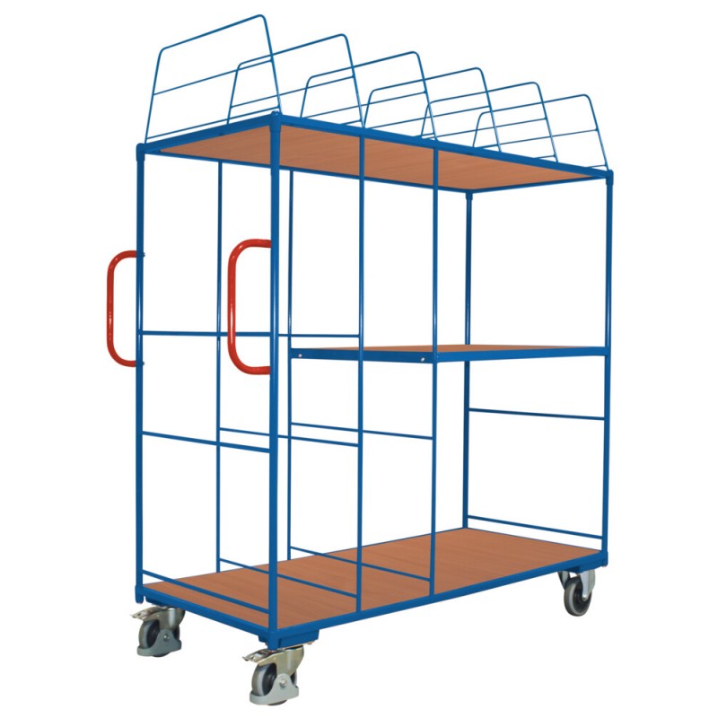 Cardboard and packaging transport trolley