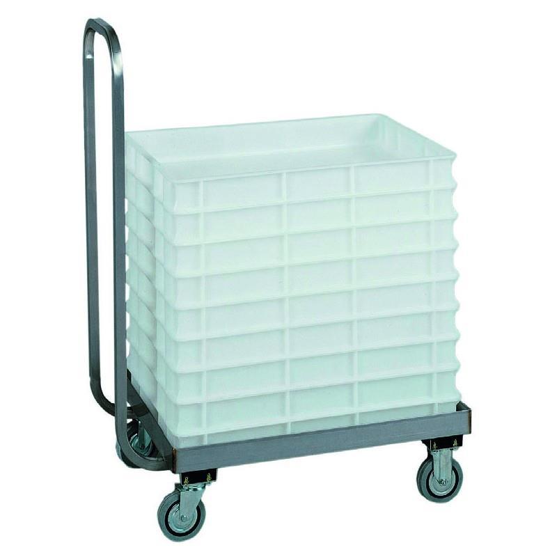 Stainless steel trolley for trays