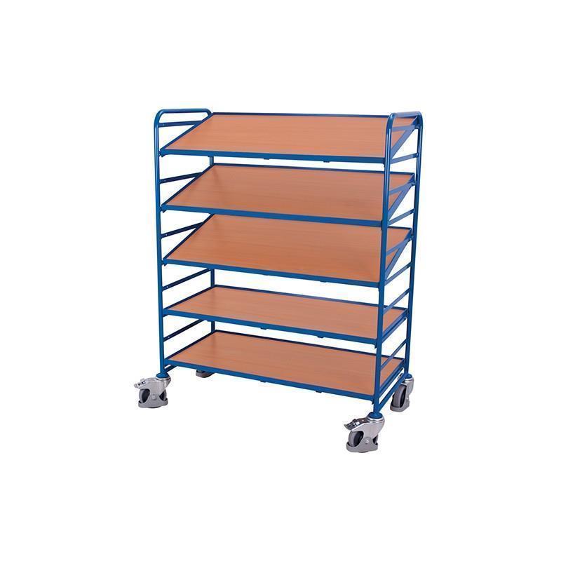 Euro box trolley with wooden shelves (without euro boxes)