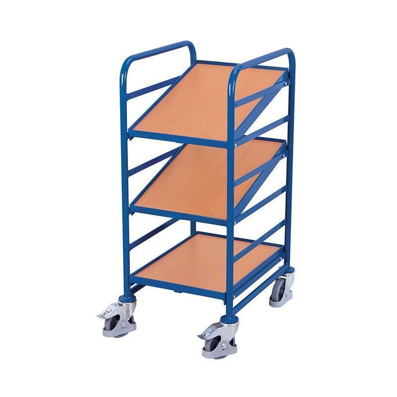 Euro box trolley with wooden shelves (without euro boxes)