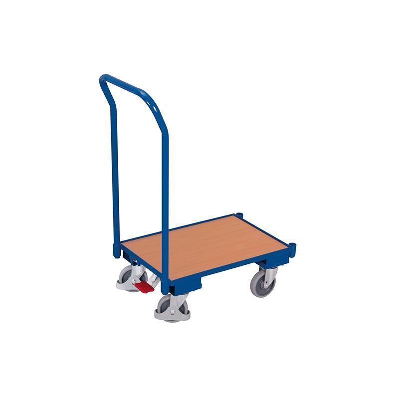 Euro box trolley with handle and brake pedal