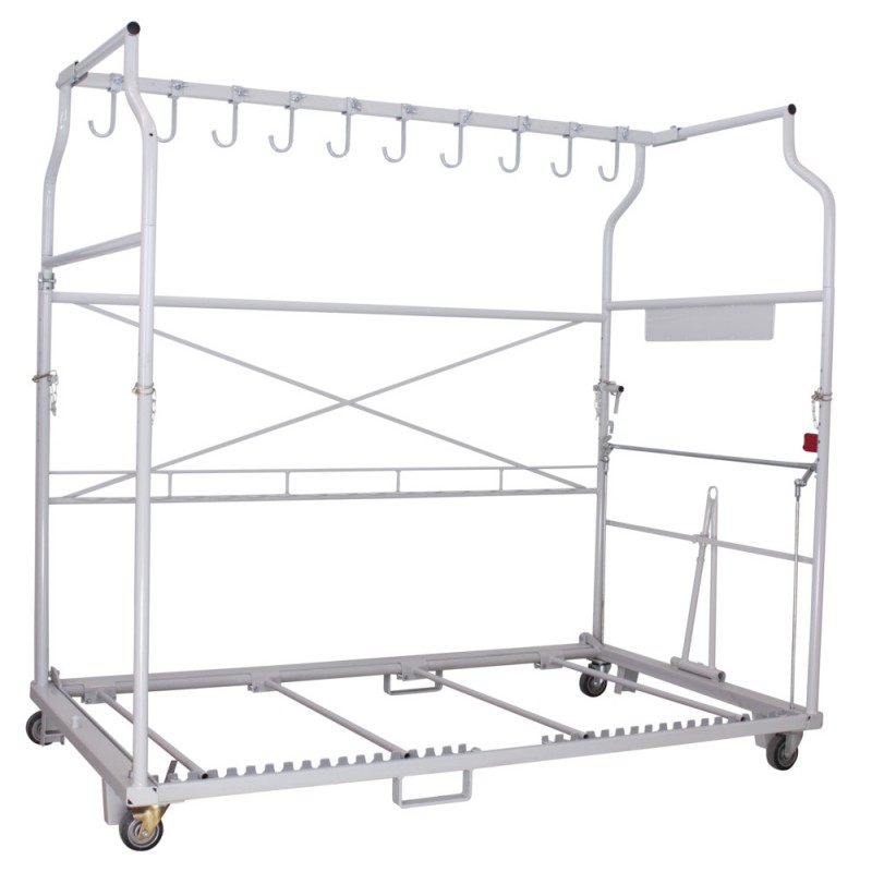 Storage and transport cart for bicycles