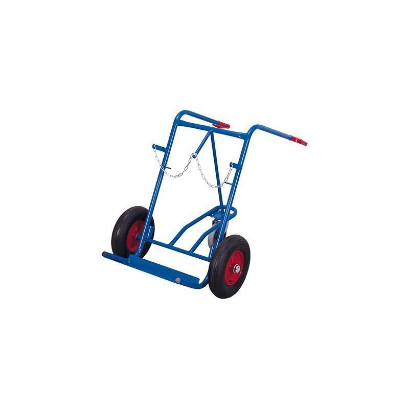 Trolley for cylinders for 2 cylinders 40 - 50 l., additional wheel