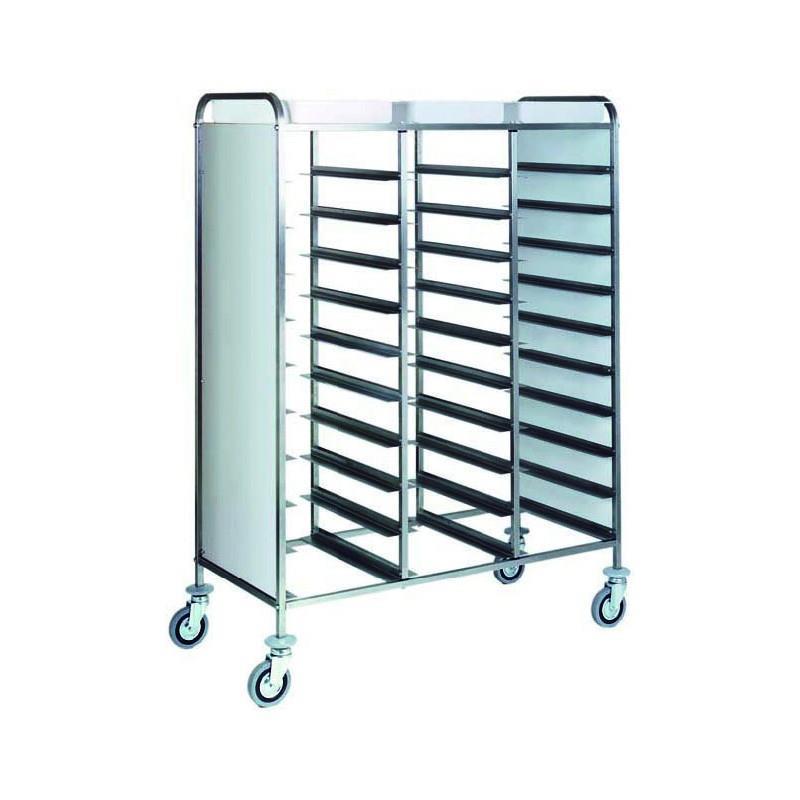 Stainless steel tray trolley