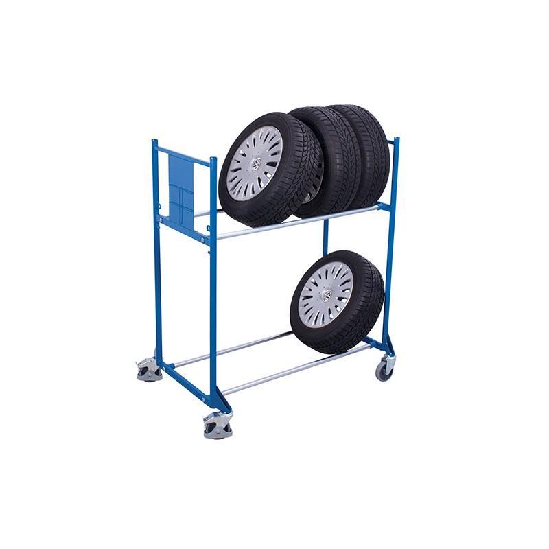 Tire cart with 2 levels