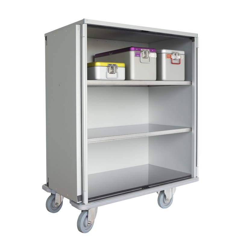 Trolley for transport of sterile containers