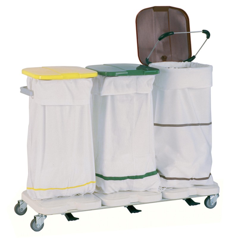 Cart for bags with clean or dirty laundry