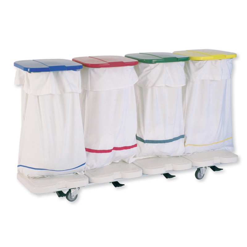 Cart for bags with clean or dirty laundry