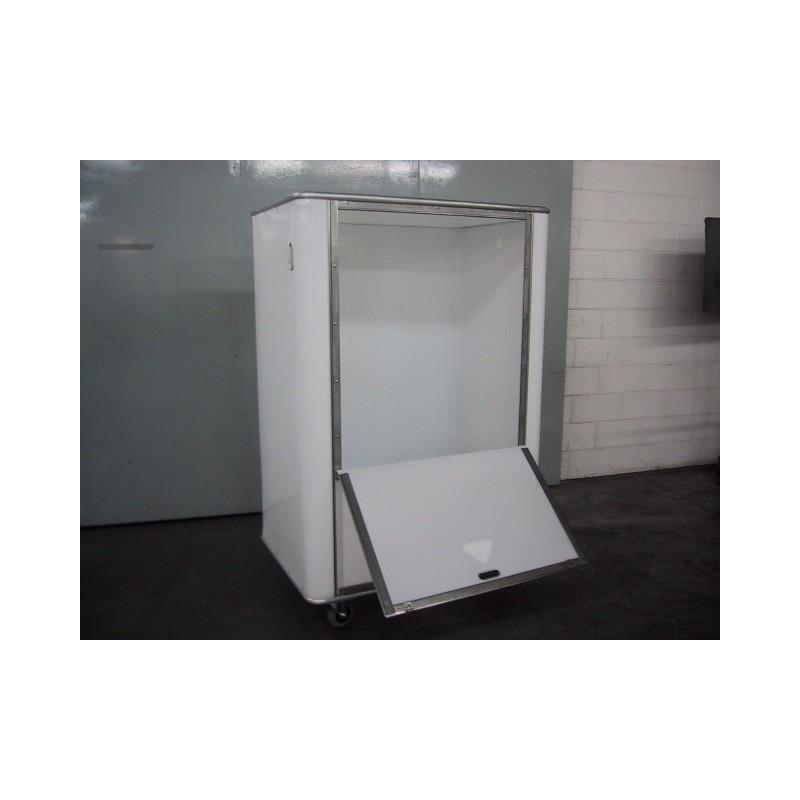 Plastic box cart for moving laundry inside laundries