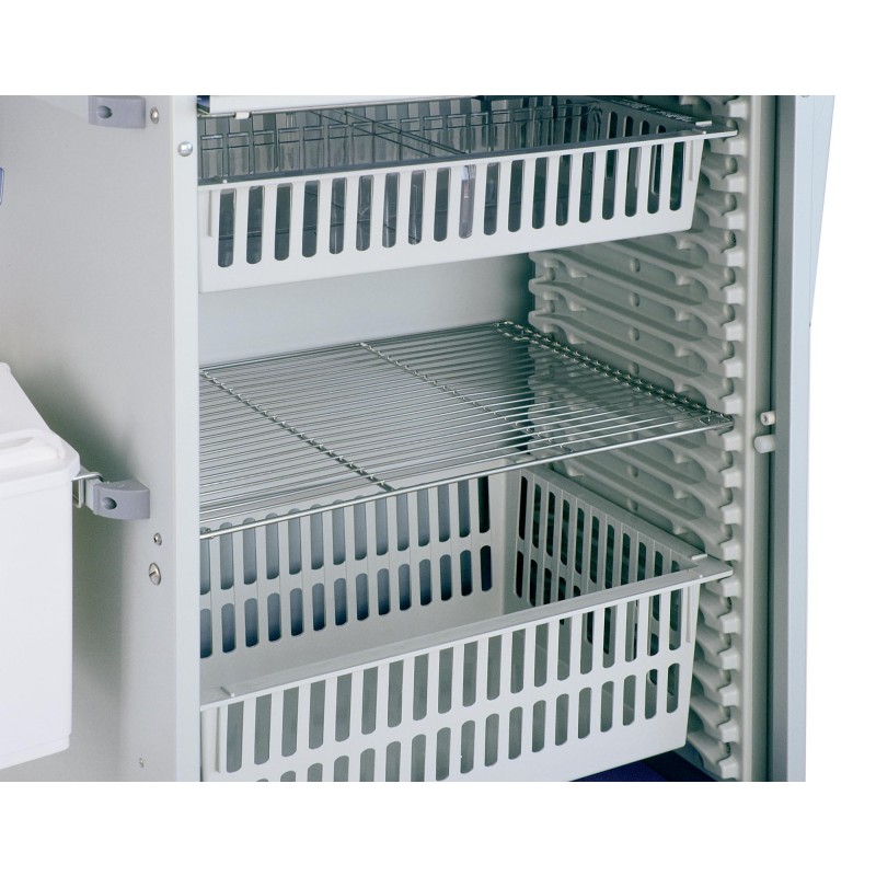 Stainless steel wire shelf with locking system